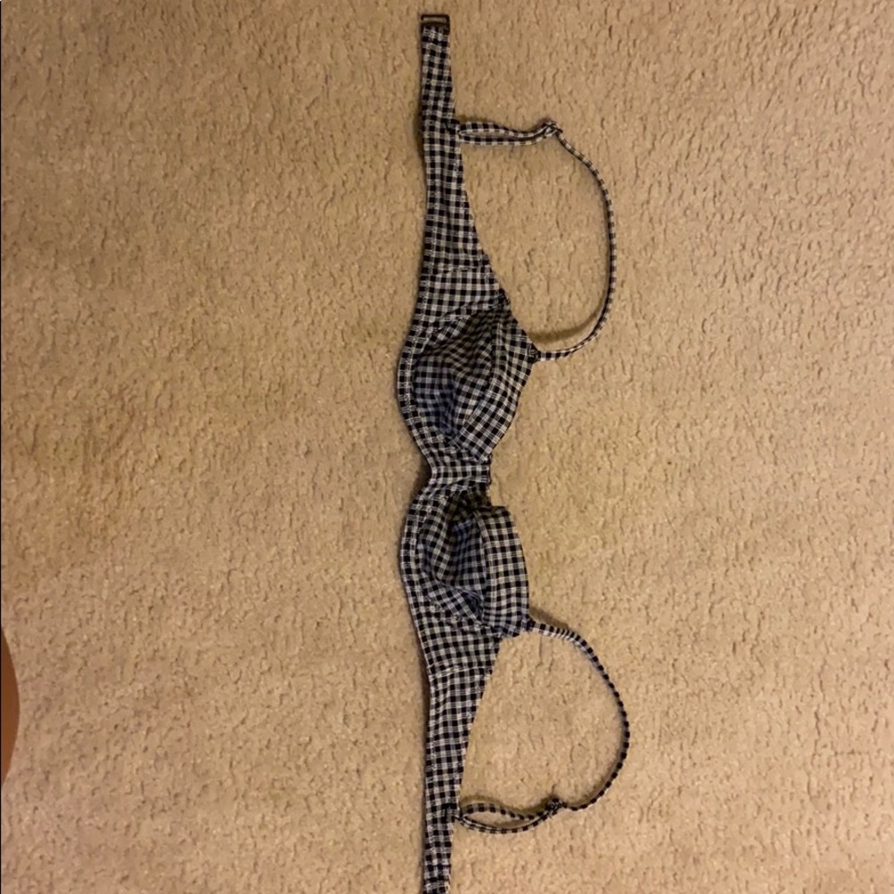 Aerie Gingham Unlined Underwire Bikini Top